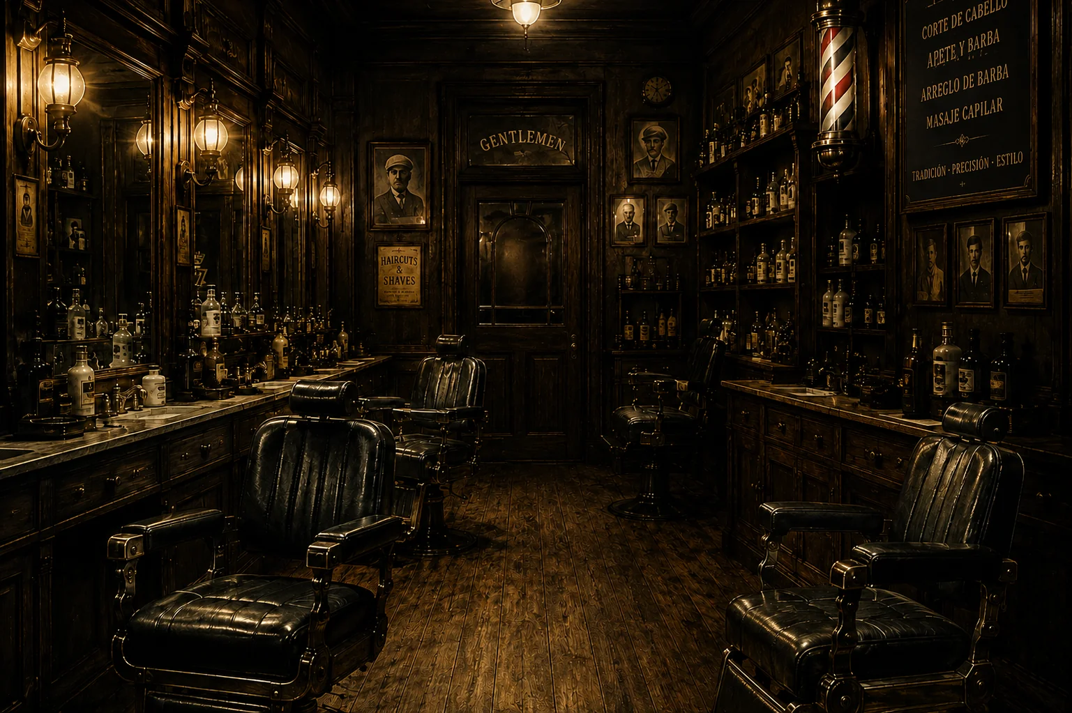 Ambiente de la barbería